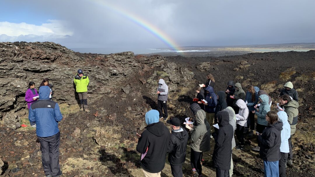 student learning in Iceland